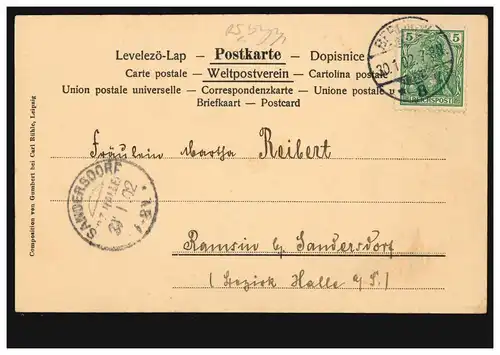 Lyrique AK Paul Bayer: Die Edelweiss II. Au revoir à la femme et à l'enfant, BERLIN 30.1.02