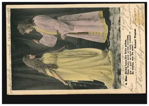Lyrik-AK Richard Wagner: Szene mit Zitat Elsa in Lohengrin, COBLENZ 29.11.1903 