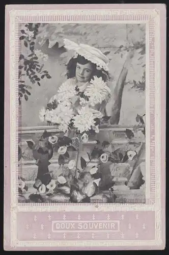 AK Doux Souvenir d'artiste: Filles avec des fleurs, Poste de champ écrit 13.11.1914