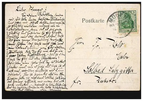 AK Artiste Petit paysage dans le cadre de MÜDEN (KR. GIFHORN) 14.5.10