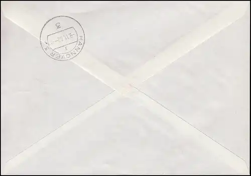 DDR-Brief an die Philatelia'82 nach Hannover MiF Eil-R-Bf WERMSDORF 5.11.1982