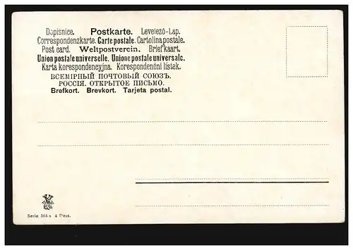 Artiste-AK Paysage - Pause au bord du chemin, inutilisé