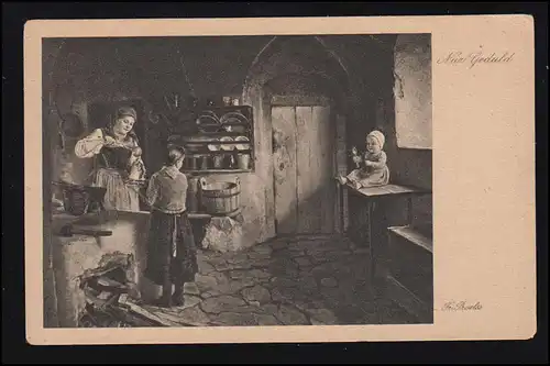 Artiste-AK Fritz Proelss: Juste patience - attendre le repas, BERLIN 24.1.1931