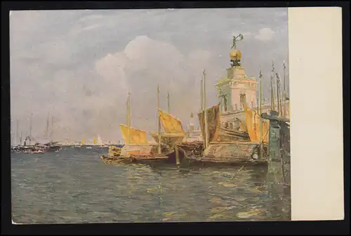 AK Artiste G. Ciardi: Le port de Venise, maison d'édition Mona Lisa, inutilisé