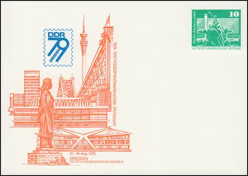 PP 15/103 Bauwerke 10 Pf Ausstellung DDR 79 Dresden, **