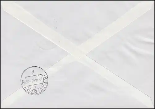 Lettre DDR à la Philatelia'83 à Düsseldorf MiF Eil-R-Bf WERMSDORF 25.10.1983