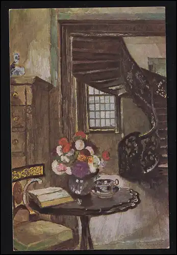 AK Artiste Prof. A. de Brandis: escalier Scheibler, inutilisé