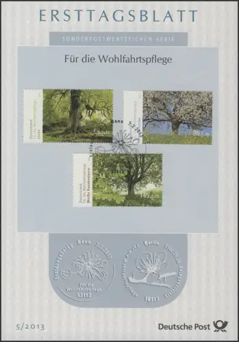 ETB 05/2013 Pour les soins sociaux, arbres Linde, cerise à oiseaux, marron de Ross