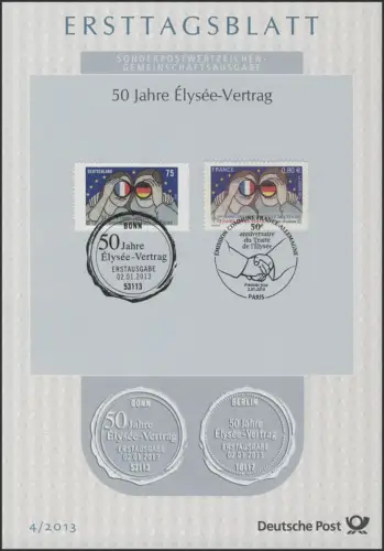 ETB 04/2013 Traité d'Élysée - Joint Issue avec la France