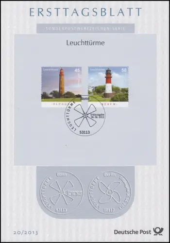 ETB 20/2013 Leuchttürme, Flügge, Büsum