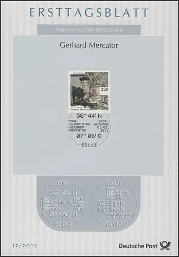 ETB 12/2012 Gerhard Mercator, Cartograph