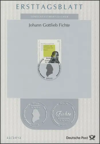 ETB 22/2012 Johann Gottlieb Fichte, Philosoph