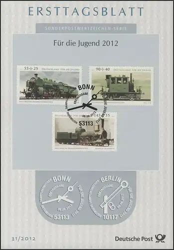 ETB 31/2012 Pour les jeunes, locomotives à vapeur