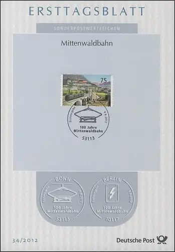 ETB 34/2012 Mittelnwaldbahn, Zug sur Viaduct