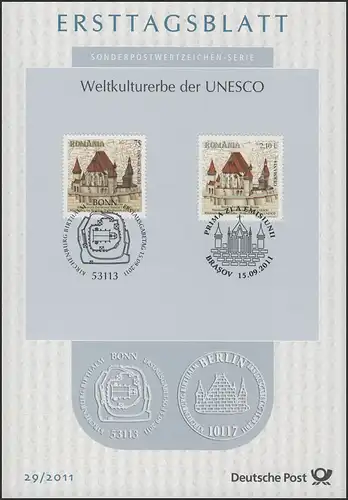 ETB 29/2011 UNESCO - Kirchenburg Birthälm - Joint Issue avec la Roumanie