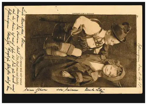 Enfants-AK Garçon et fille: Ne pas se trouver facilement! FERMEMENT 6.4.1905