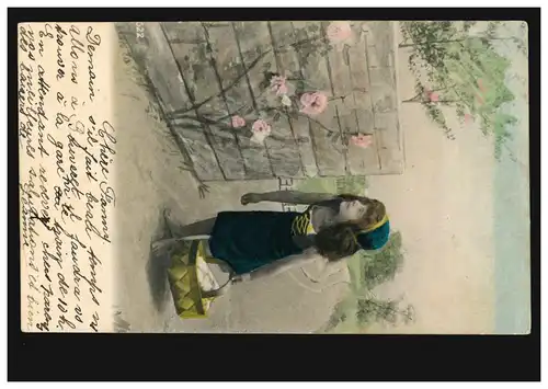 Suisse Fille AK pour enfants avec corbeille bleue, BEX 16.8.204 selon AIGLE 16.6.