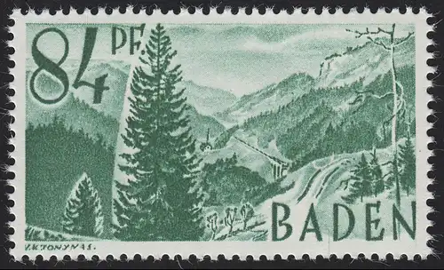 Baden 12yv I Freize 84 Pf. **