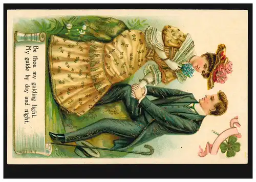 Angleterre Amour-AK Amateur, Poème: Déclaration d'amour, couru vers 1910