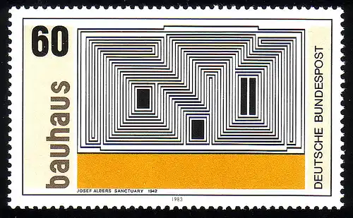 1165 Bauhaus Josef Albers 60 Pf ** post-fraîchissement