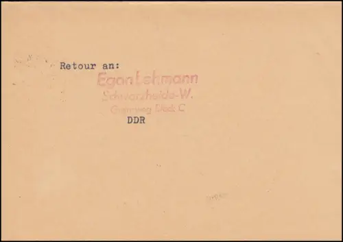 Schiffspost Fährschiff Warnemünde nach Gedser auf P 65aF SSt WARNEMÜNDE 1.8.1963