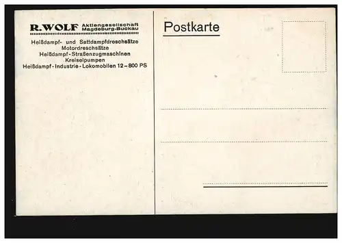 Machine à vapeur chaude et à draguer artiste-AK dans le travail sur le terrain, non utilisé