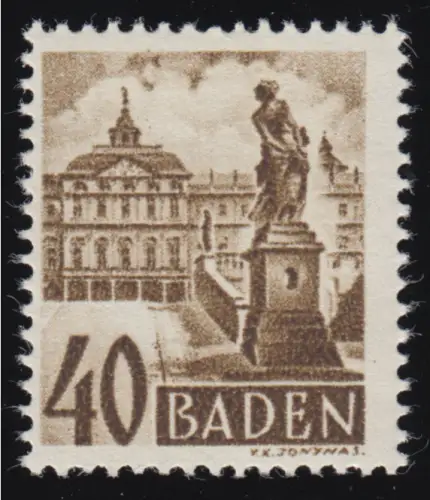 Baden 35y I Freimarke 40 (Pf.) postfrisch **
