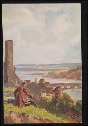 Künstler-AK K. Schultheiss: Abschied, SINZING 9.11.1932