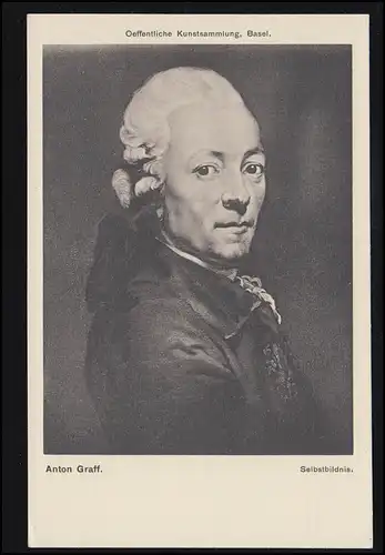 Künstler-AK Anton Graff: Selbstbildnis, Kunstsammlung Basel, ungebraucht