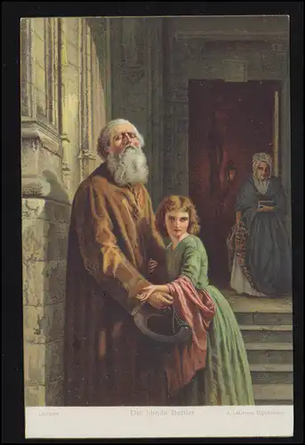 AK Artiste Joseph Laurent Dyckmans: Le mendiant aveugle, inutilisé