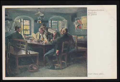 AK Karl Duxa: Nouvelles de la guerre, Art viennois, inutilisé