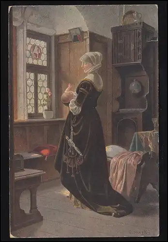 Künstler-AK Ed. Niczky: Mein einzig Glück, FREIBURG / SCHLESIEN 24.9.19