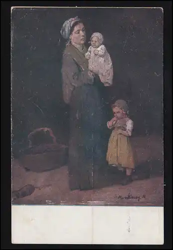 Künstler-AK Mihaly von Munkacsy: In der Pfandleihanstalt, BUDAPEST 23.3.1919