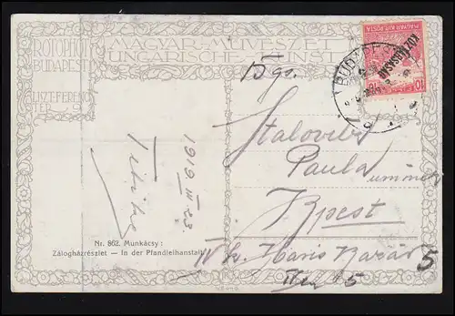 AK Mihaly de Munkacsy: Dans le centre de prêt de gages, BUDAPEST 23.3.19