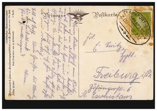 Poste ferroviaire FRANKFURT-BASEL ZUG 86 - 22.7.1932 sur l'artiste-AK Fruits frais