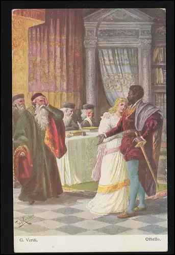 scène AK d'artiste de Giuseppe Verdi Oper Othello, inutilisé