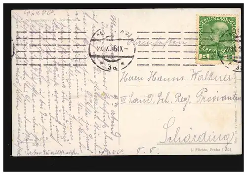 AK Artiste C. Schweninger: R. Schumann, couru 27.9.1916