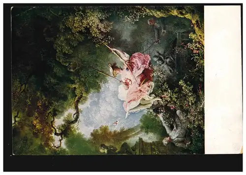 Artiste-AK Fragonard: Die Baukel, Verlag E.A.S. Leipzig, inutilisé