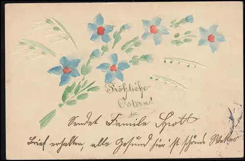 AK Artiste Pâques branche violette Bouche de neige, BRANDENBURG / HAVEL 11.4.1914