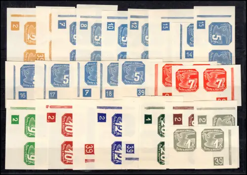 Bohême et Moravie: 42-50 timbres de journaux - deux douzaines d'exemplaires avec numéro PL **