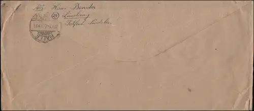12 AM-Post. 5 p. engl. comme MiF amer. et dt. impression, lettre R LÜNEBURG 23.3.1946