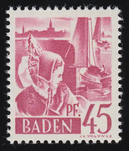 Baden 9yv I Freize 45 Pf. **