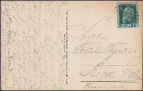 AK Bad Reichenhall contre le sud - Panorama avec des montagnes, couru vers 1913