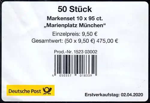 FB 100 station de métro Marienplatz Munich, feuille feuille-BANDEROLE