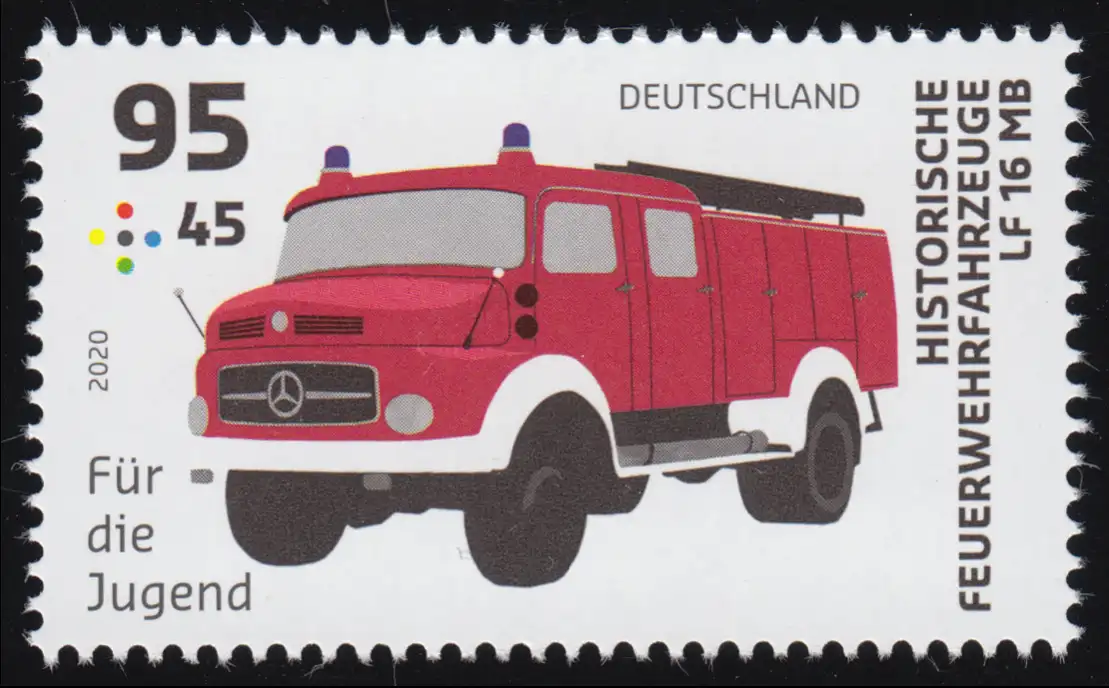 3558 Feuerwehrfahrzeug 95 Cent Mercedes, ** postfrisch