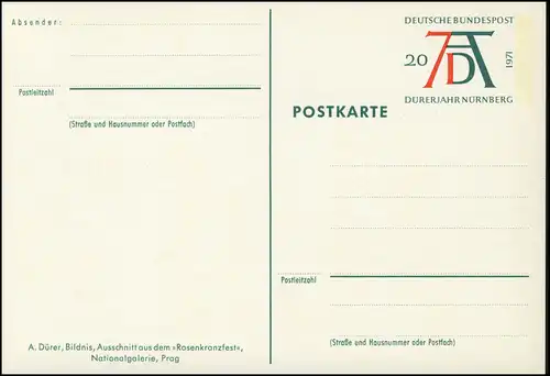 PSo 3/05: Dürer Encolure Fête du Rosaire, post-frais