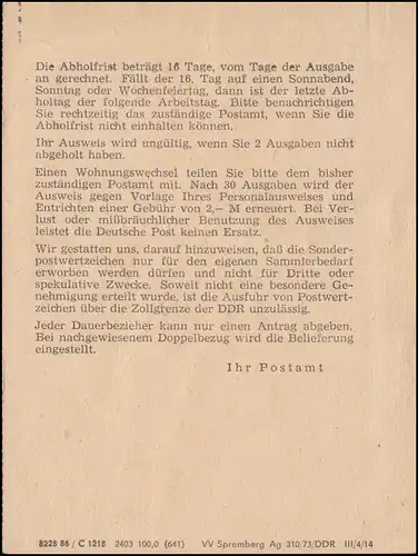 1482 Ulbricht 2,- M sur carte de collection DDR pour 3 phrases, renouvelé ERFURT 6.8.1974