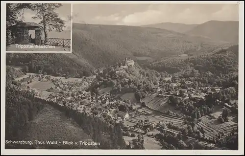 Le temple de Landpost Vägelfeld via WUTHA (THURINGEN) 11.10.1934 à AK Schwarzburg