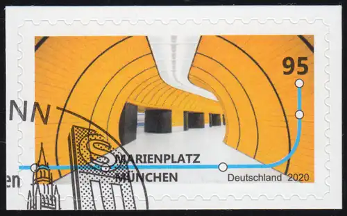 3541 U-Bahn-Stationen: Marienplatz München, sk. auf neutraler Folie, O