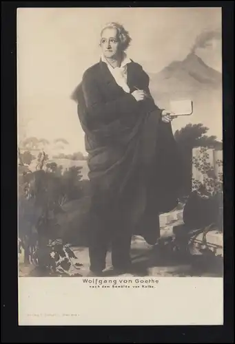 AK peinture par Kolbe: Wolfgang von Goethe, inutilisé